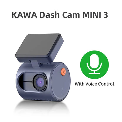 2K Mini Dash Cam - WiFi Car DVR with Night Vision, Voice Control & Emergency Recording