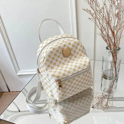 Shoulder backpack Ladies' Fashion bag Pink spots Female Daily Shopping