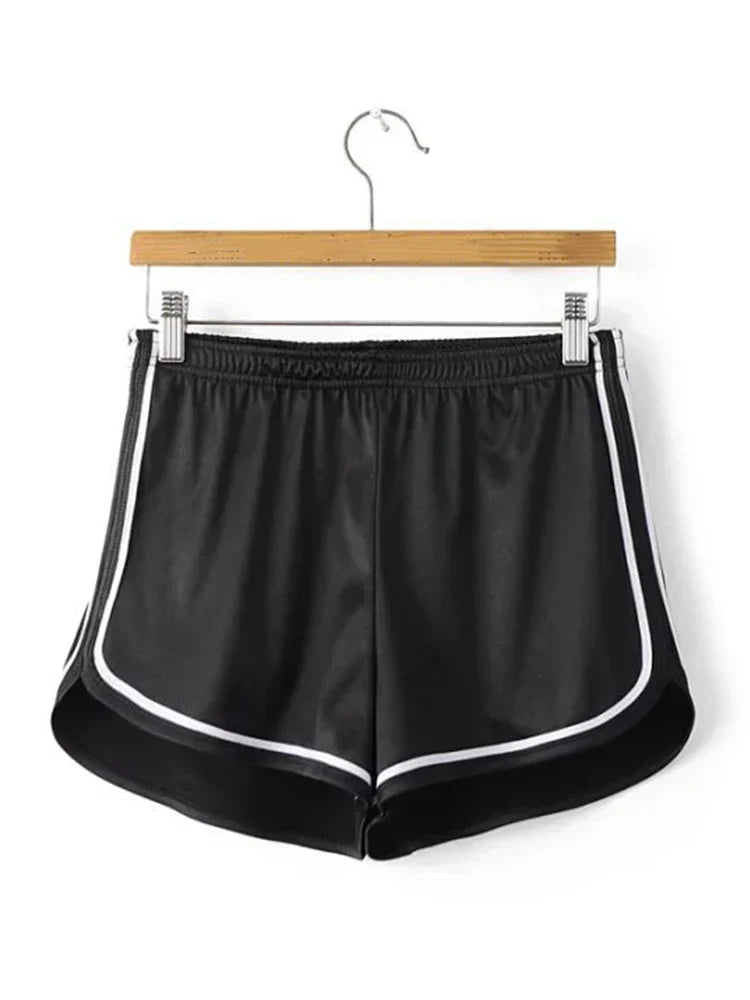 2023 Women’s Summer Silk Shorts – Slim Fit Casual Beachwear with White Edge, Lightweight Hot Weather Fashion Shorts for Women