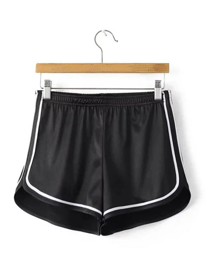 2023 Women’s Summer Silk Shorts – Slim Fit Casual Beachwear with White Edge, Lightweight Hot Weather Fashion Shorts for Women