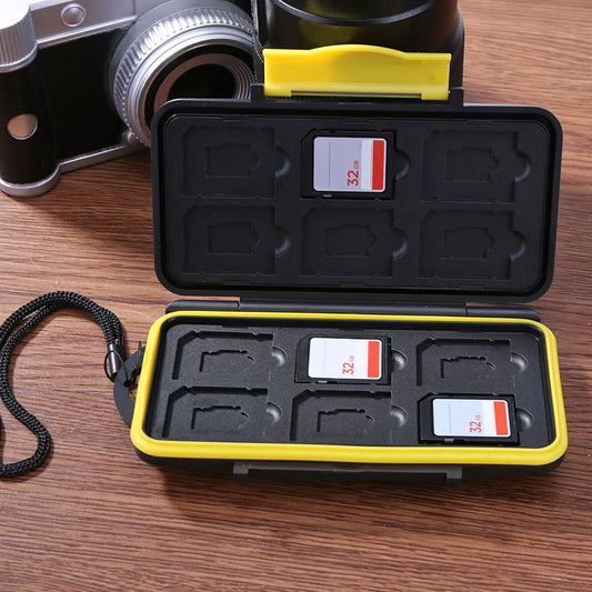 Multi-Grid Memory Card Case – Anti-Shock Large Capacity Storage Box for ID & Credit Cards, Portable Protector Cover