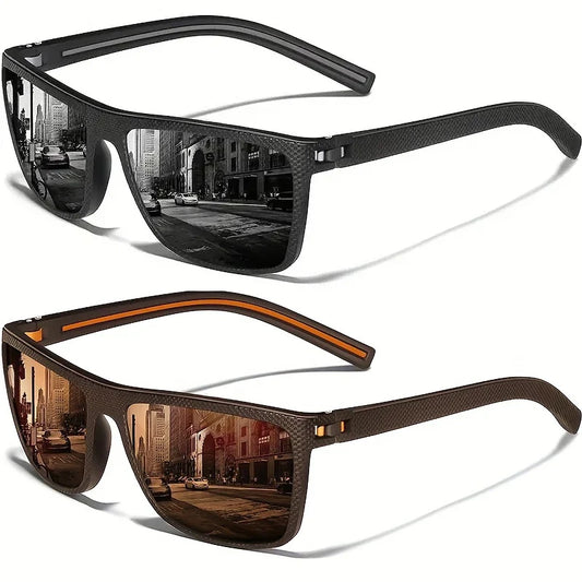 Square Polarized Sunglasses – Lightweight UV Protection Sun Glasses for Men & Women