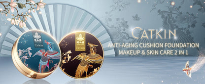 Catkin Phoenix Cushion Foundation – Full Coverage, Sheer Satin Finish, Light Beige with Refill Included