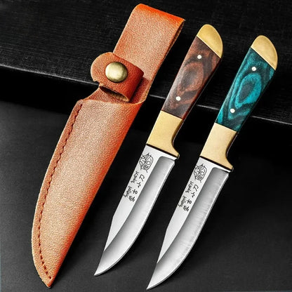 Boning Knife Meat Cleaver – Stainless Steel Mongolian Hand Meat Knife for Roasted Lamb & Steak with Cover