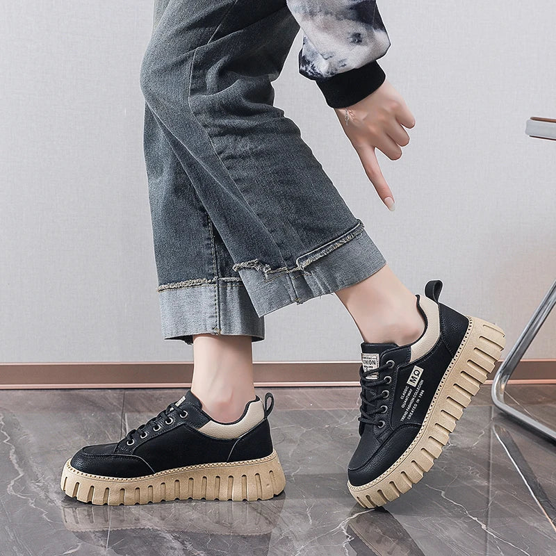 2025 Women’s Spring Casual Shoes – Campus Style Platform Sneakers, Designer Leather Footwear, Versatile Fashion Sneakers