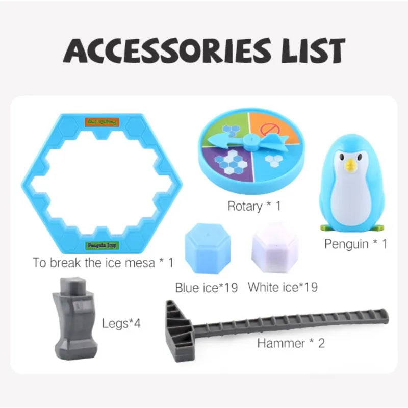 Penguin Breaking Ice Table Game – Parent-Child Interactive Puzzle Toy – Party Game for Kids, Family Fun, Birthday Gift