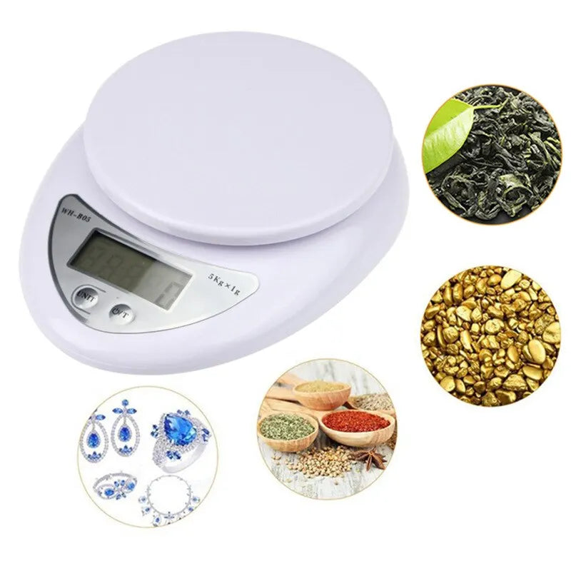 1pc LED Portable Digital Scale - 5kg Capacity, Ideal for Measuring Food Weight in Kitchen, Electronic Scales for Small Scale Weighing in Grams