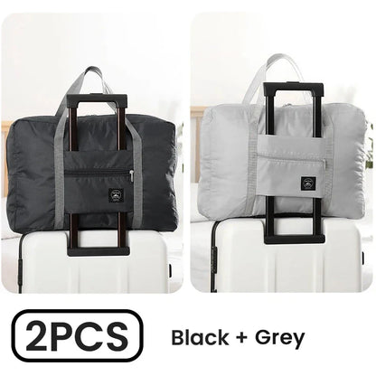 2-Pack Foldable Travel Duffel Bags – Airlines Carry-On, Weekender & Gym Tote for Men and Women