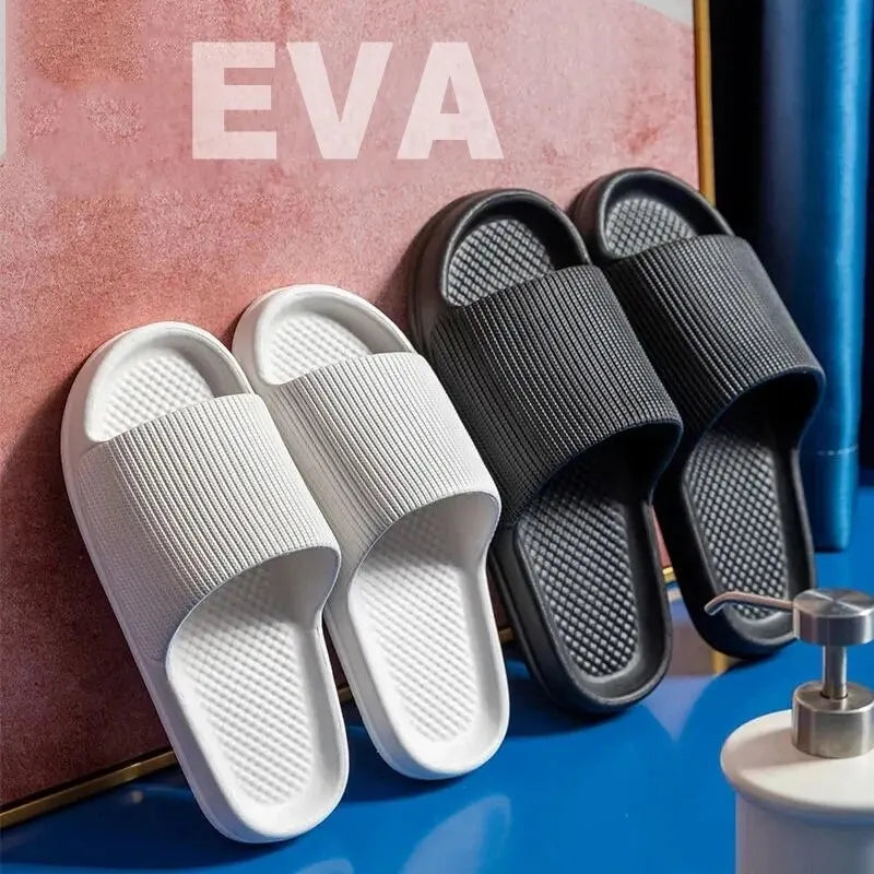Unisex Soft Sole Massage Shower Slippers – Waterproof Non-Slip Bathroom & Home Comfort Slides for Couples