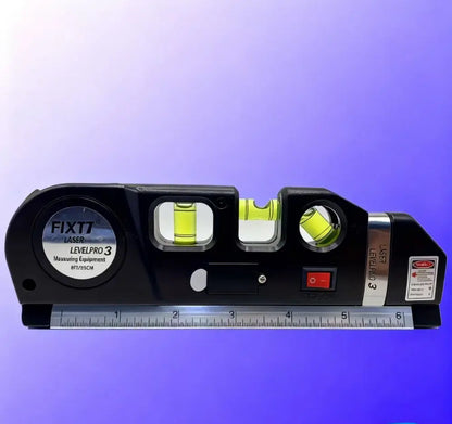 Easy-to-Use Laser Level Kit – Multipurpose Cross Line Laser with 8-Foot Measuring Tape and Ruler