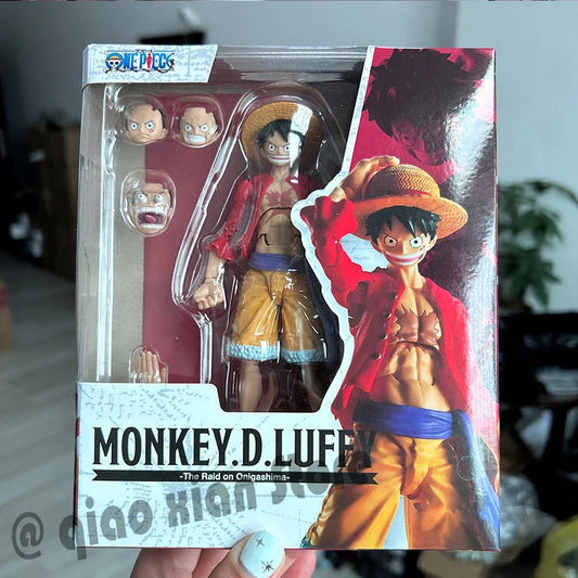 One Piece Action Figures - Luffy, Zoro, Ace Anime Models with Movable Joints for Kids' Birthday Gifts & Collection