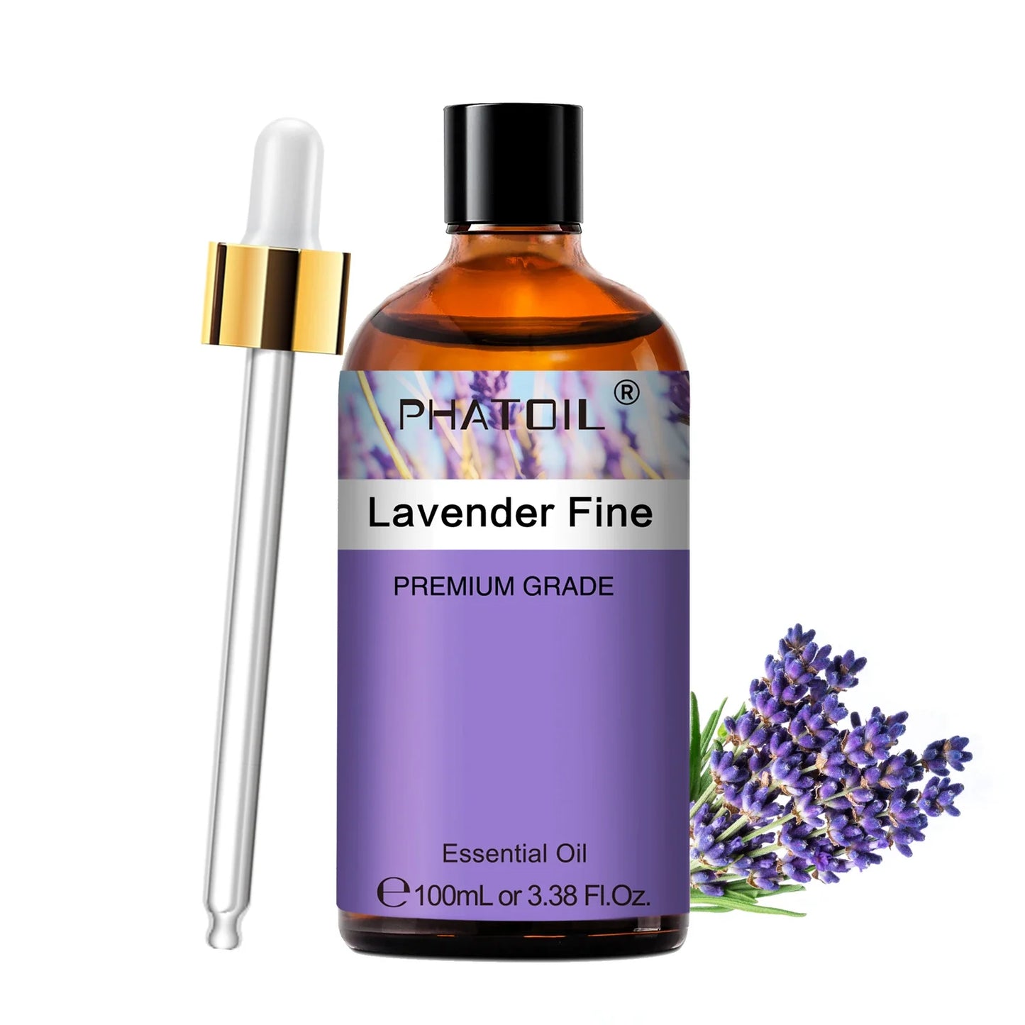 PHATOIL 100ml Aromatherapy Essential Oil Set – Lavender, Rose, Vanilla, Eucalyptus, Sandalwood & Pine Needles for Diffusers & Candle Making