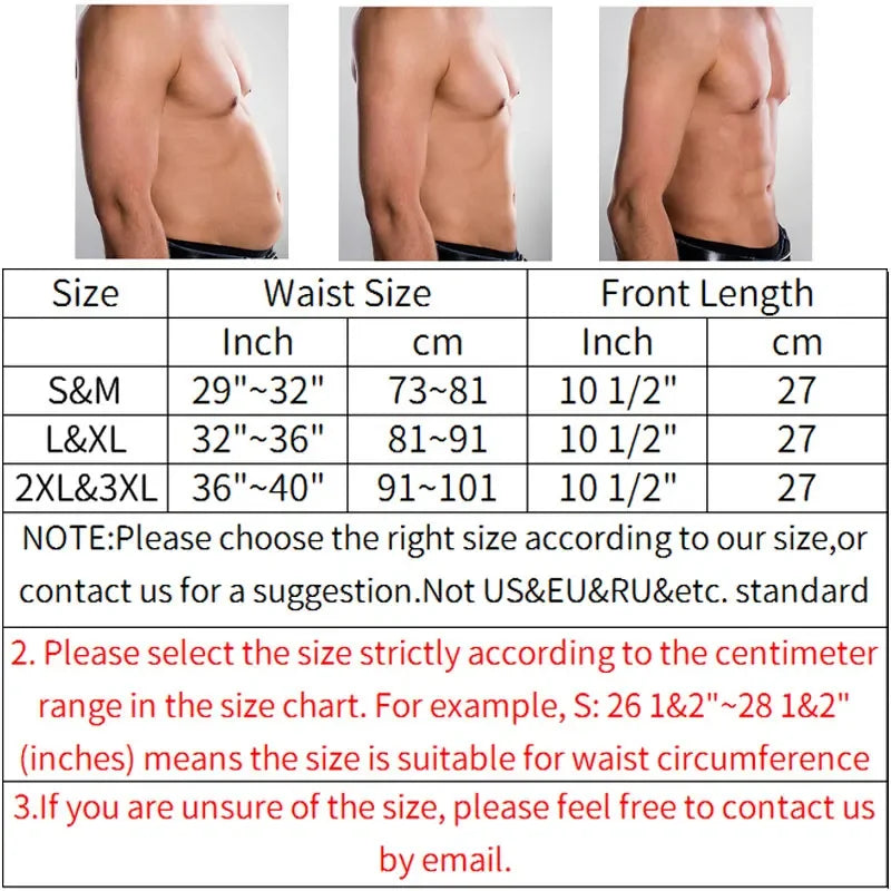 Men’s Abdomen Reducer Sauna Body Shaper — Sweat Trimmer Belt Waist Trainer Corset for Belly Slimming & Fitness