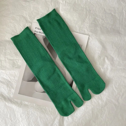 Unisex Combed Cotton Split Toe Tabi Socks – Comfortable Two-Toe Harajuku Style Socks for Men & Women High Quality Cotton