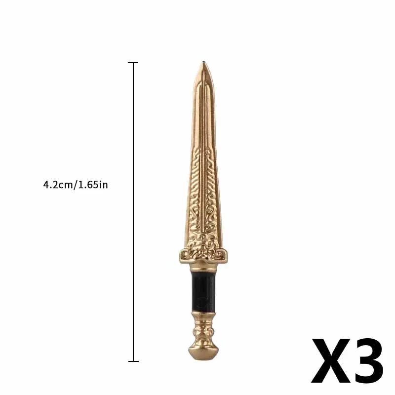Medieval Figure Weapons Building Blocks Kit – King Sword, Lion Shield, Trident & Double-Edged Axe Battle Toy