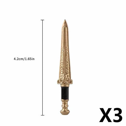 Medieval Figure Weapons Building Blocks Kit – King Sword, Lion Shield, Trident & Double-Edged Axe Battle Toy