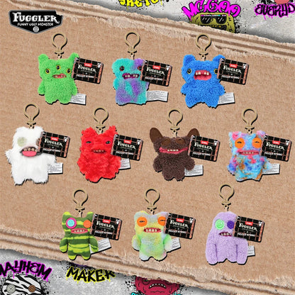 12cm FUGGLER Plush Keychain – Funny Ugly Teeth Monster & Wide-Eyed Rabbit Pendant Toy Gift