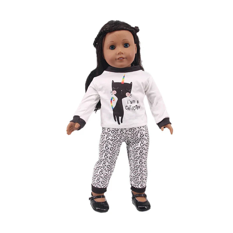 15-Style Doll Pajamas & Nightgowns – Cute Patterns for 18-Inch American & 43cm Born Dolls, Doll Accessories Toy