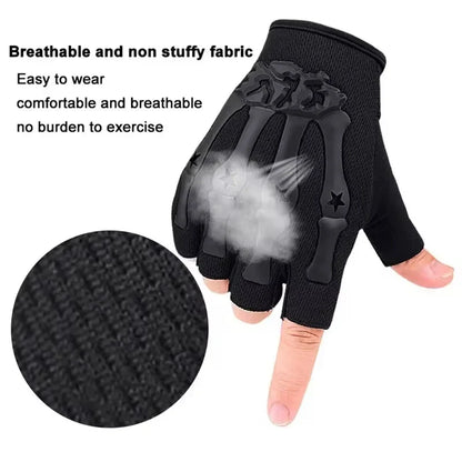 Fingerless Riding Gloves – Non-Slip Half Finger Gloves for Motorcycle, Cycling, Climbing, Hiking & Outdoor Sports