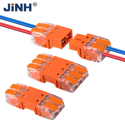 5Pcs Quick Lever Wire Connectors – 2/3/4 Pin CMK642 Compact Plugable Terminal Blocks, Universal Male Female Electrical Splicing Connectors