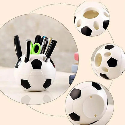 Football Shaped Pen Holder - Creative Desk Organizer for Pens, Stationery & Office Decor