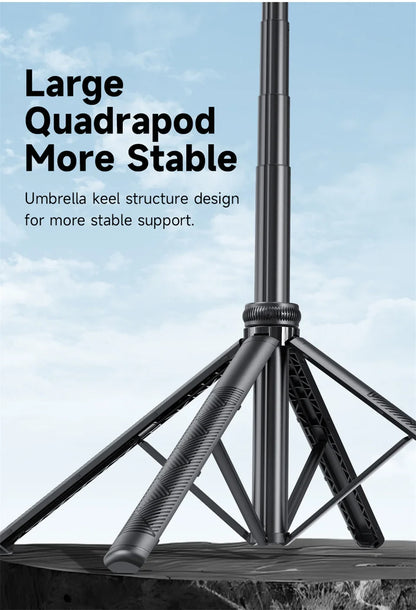 C17 360° Auto-Rotation Monopod – AI Tracking Tripod with Bluetooth Shutter, Fill Light & Wireless Selfie Stick for Phones