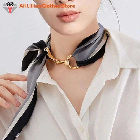 Crystal Silk Scarf Buckle Brooch - Women's Shawl Ring Clip Fastener for Scarves, Wedding Fashion Jewelry, Classic Gift Idea