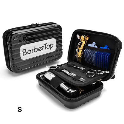 BARBERTOP Waterproof Tools Storage Bag – Hair Clipper, Scissors, Shaving Kits & Haircut Accessories Organizer Box