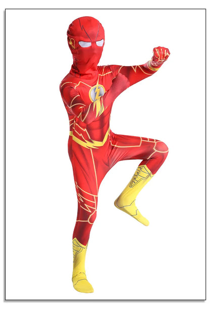 Flash Superhero Bodysuit Costume — Adult & Kids Cosplay for Halloween, Christmas & Parties