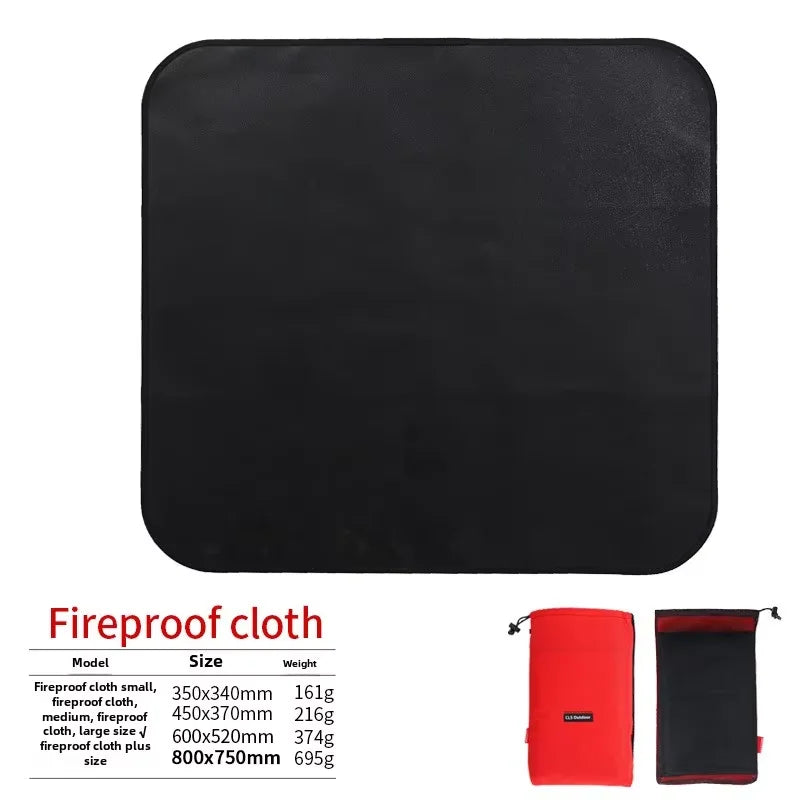 Outdoor Camping Fireproof Mat – Flame Retardant Picnic, Barbecue & Insulation Blanket, High-Temperature Fiberglass Mat