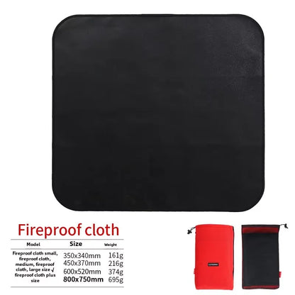 Outdoor Camping Fireproof Mat – Flame Retardant Picnic, Barbecue & Insulation Blanket, High-Temperature Fiberglass Mat