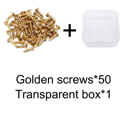Electric Guitar Bass Pickguard Screws - 3x12mm Protective Plate Rear Cover Screws with Storage Box