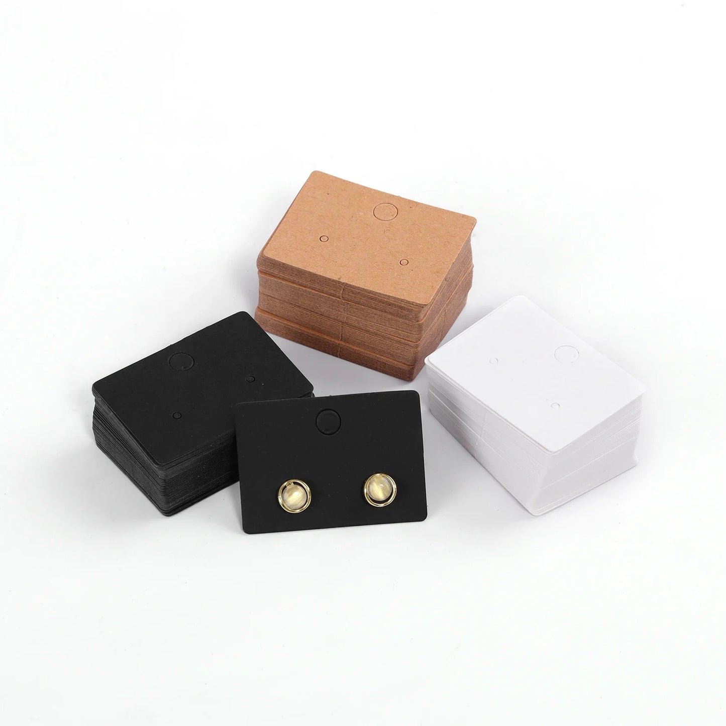50PCS Jewelry Display Cards — Self-Seal Cardboard Hang Tags for Earrings & Necklaces, Jewelry Organizer Packaging