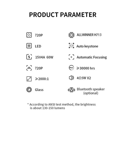 Salange K2 4K Smart Projector - Android 11, Built-in Battery, Bluetooth Speaker, WiFi, Auto Focus & Keystone, Outdoor Movie Ready
