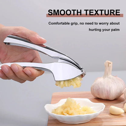 Detachable Metal Garlic Press – Easy to Squeeze & Clean Garlic Mincer Crusher Kitchen Tool