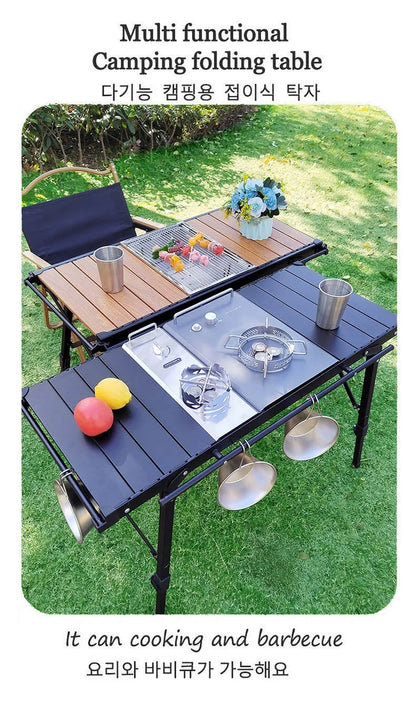 Lohascamping Folding IGT Table – Lightweight Portable Roll Table with Adjustable Legs for BBQ, Desktop Burner & Backpacking