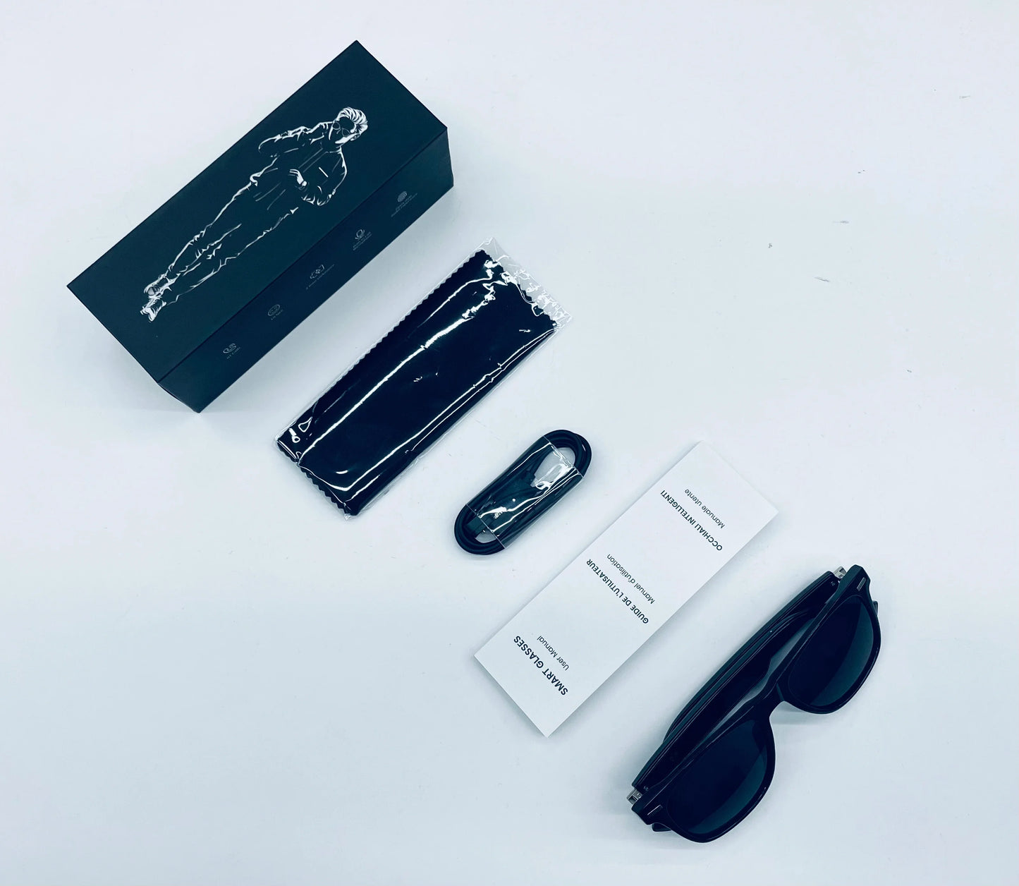 Smart Bluetooth Sunglasses for Men — Touch Control, Music & Calls, Remote Camera, Stereo Mic, AI Voice Assistant for Android & iOS