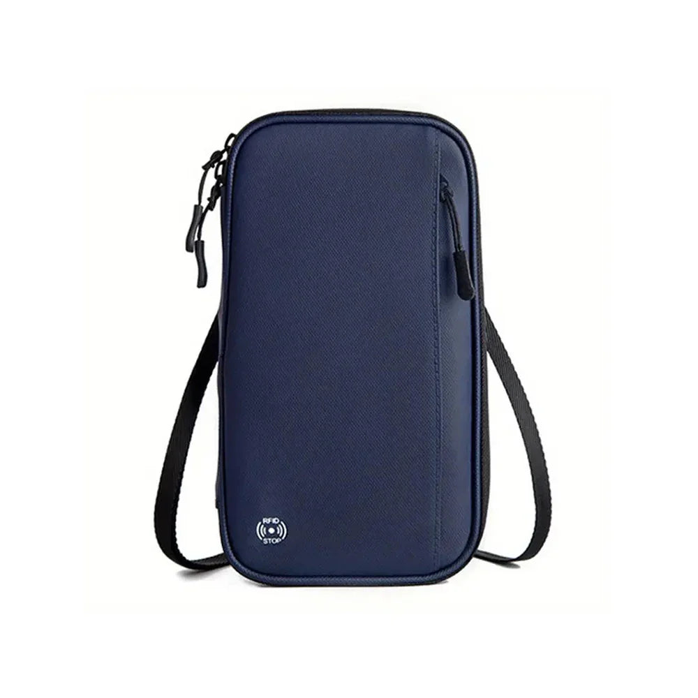 Travel Wallet Passport Holder Crossbody Bag – Card Organizer Neck Pouch for Documents & Tickets