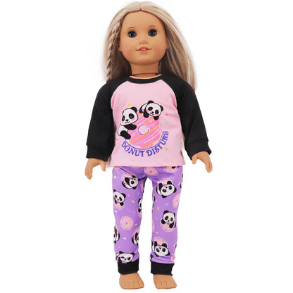 18-Inch Doll Nightdress Outfit — Purple Series Clothes for American & 43CM Baby Dolls, Our Generation Doll Gift