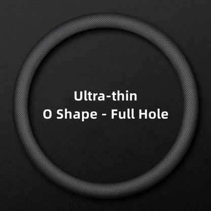 Ultra-Thin Universal Car Steering Wheel Cover — 37-38cm Breathable Wrap Accessory