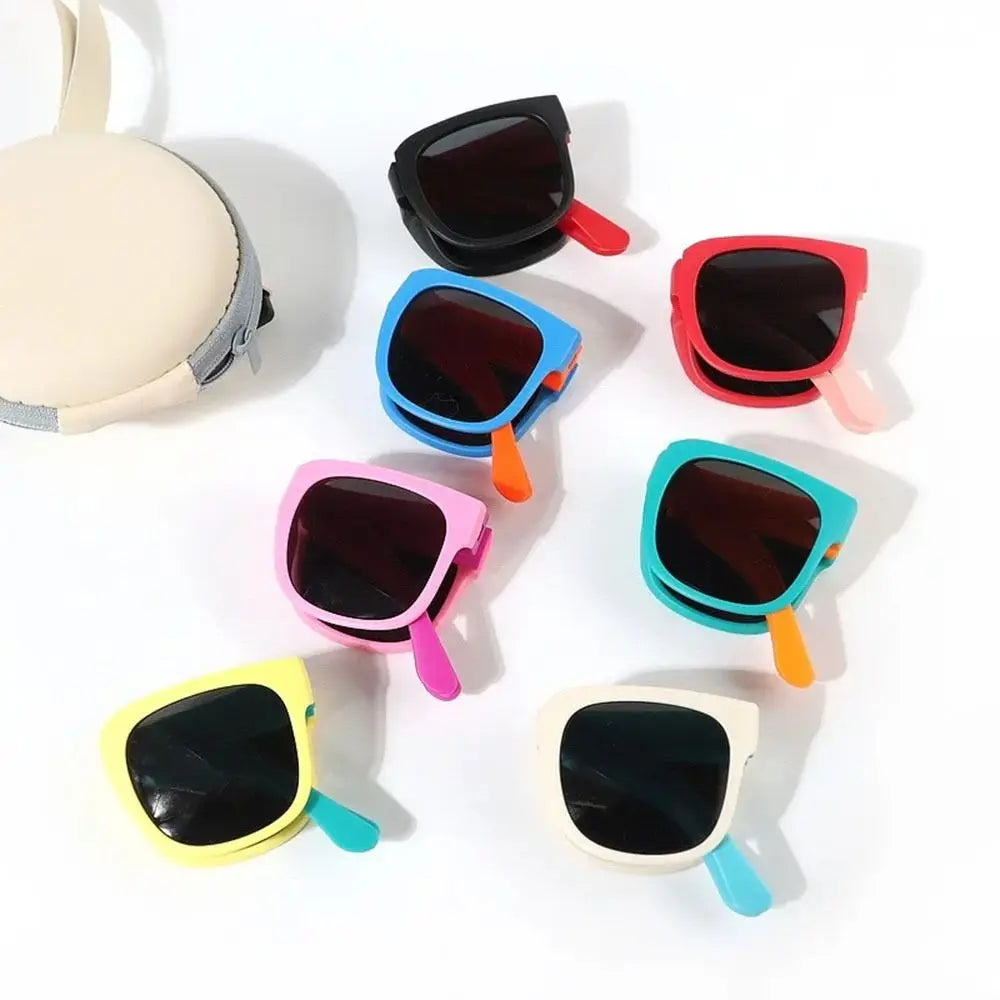 Square Frame Kids Sunglasses – UV400 Foldable Outdoor Eyewear for Toddler Boys & Girls
