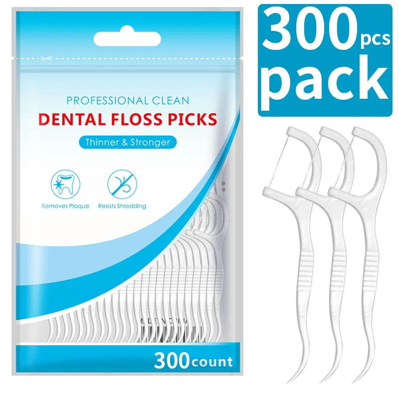 600/300/150/50PCS Ultra-Fine Toothpicks - Portable Disposable Floss for Deep Oral Care Cleaning