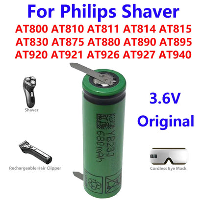 Original Replacement Battery for Philips Shaver AT800–AT940 Series – Compatible Rechargeable Shaver Battery Pack