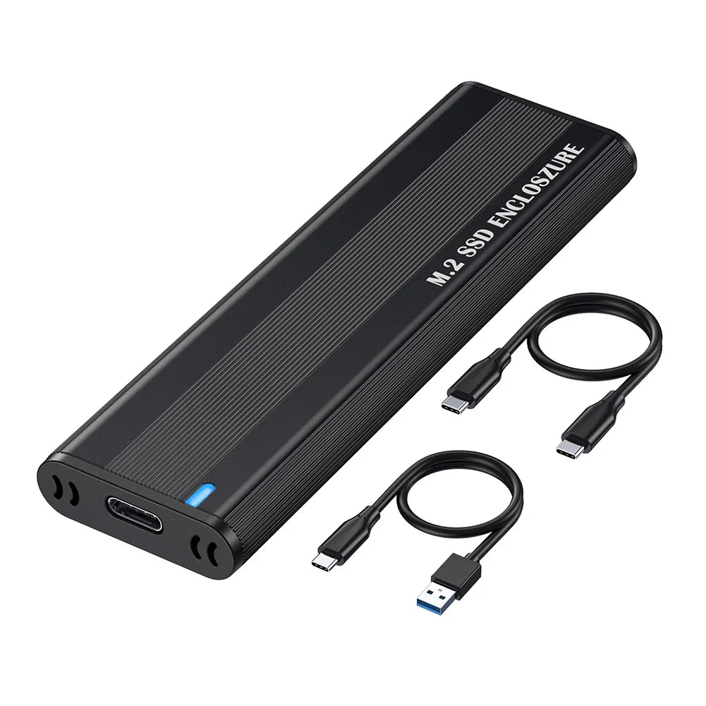 10Gbps M.2 NVMe SSD Enclosure — Solid-State Drive Adapter for 2230/2242/2260/2280 SSDs, Tool-Free Installation
