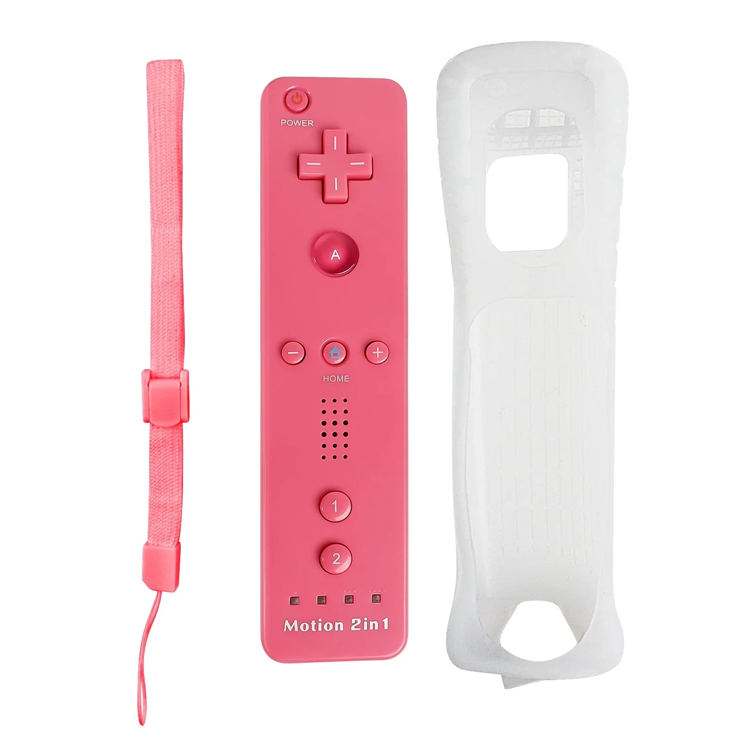 2-in-1 Nintendo Wii Controller Set | Wireless Remote Gamepad with Motion Plus Joystick & Silicone Case