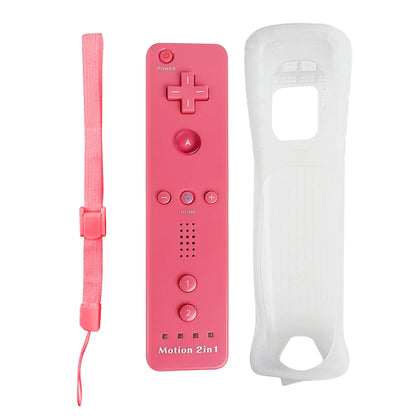 2-in-1 Nintendo Wii Controller Set — Wireless Motion Plus Gamepad with Silicone Case