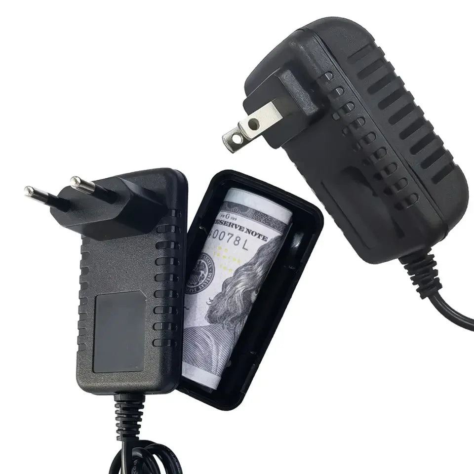 Money Safe Box with Key – Hidden Storage for Cash & Valuables (Travel, Anti-Theft, EU/US Plug)