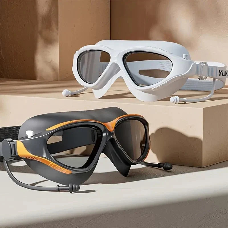 Seasprint Swimming Goggles - Anti-Fog UV Protection Waterproof Adjustable Silicone Swim Glasses