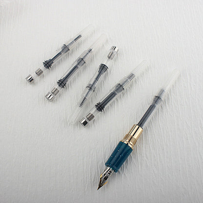 10pc Black Fountain Pen Ink Converter & Refill Cartridges – Pump Style
