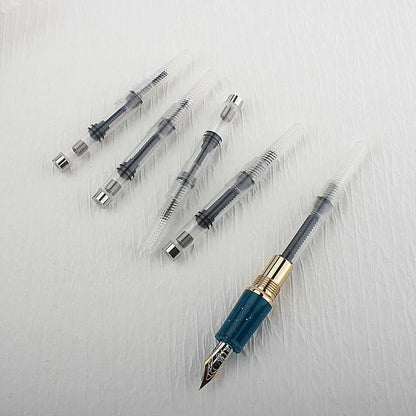 10pc Black Fountain Pen Ink Converter & Refill Cartridges – Pump Style